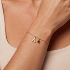 Initial Birthstone Bracelet "Eden"