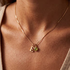 Initial Birthstone Necklace "Cora"
