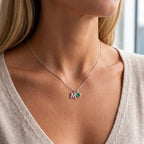 Initial Birthstone Necklace "Cora"