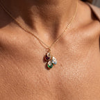 Initial Birthstone Necklace "Nova"
