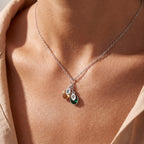 Initial Birthstone Necklace "Nova"