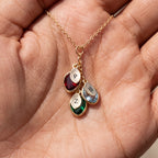 Initial Birthstone Necklace "Nova"
