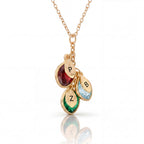 Initial Birthstone Necklace "Nova"