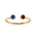 Adjustable BirthStone Ring "Cove"