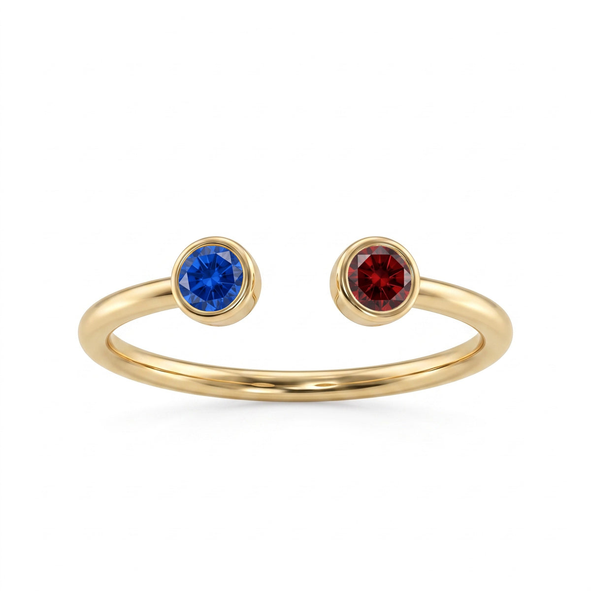 Adjustable BirthStone Ring "Cove"
