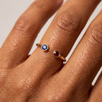 Adjustable BirthStone Ring "Cove"
