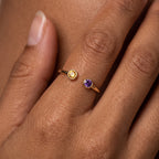 Adjustable BirthStone Ring "Cove"