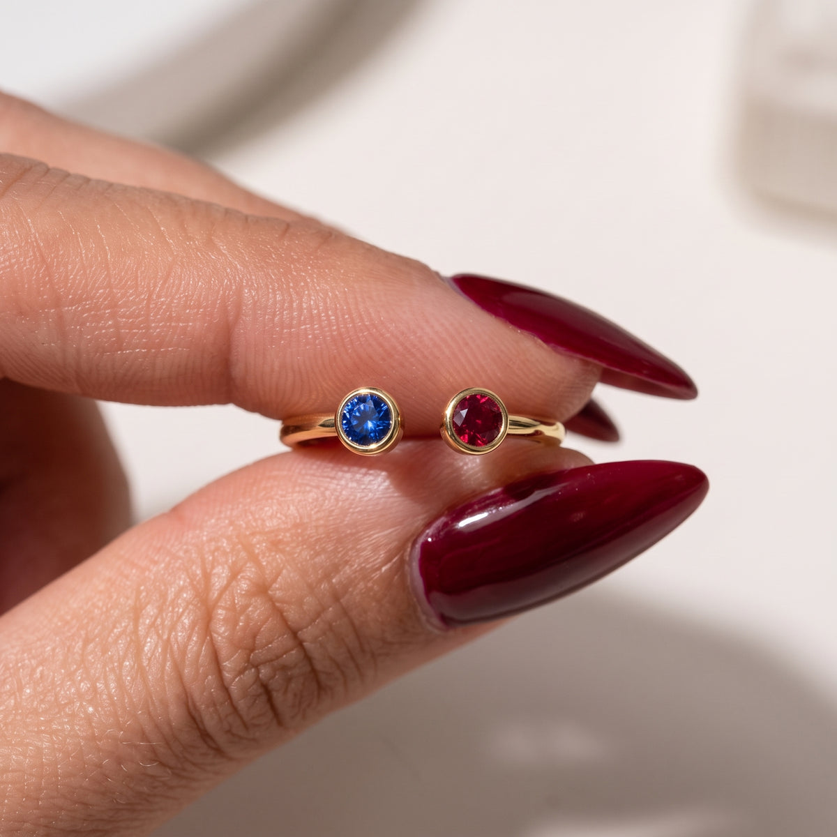 Adjustable BirthStone Ring "Cove"