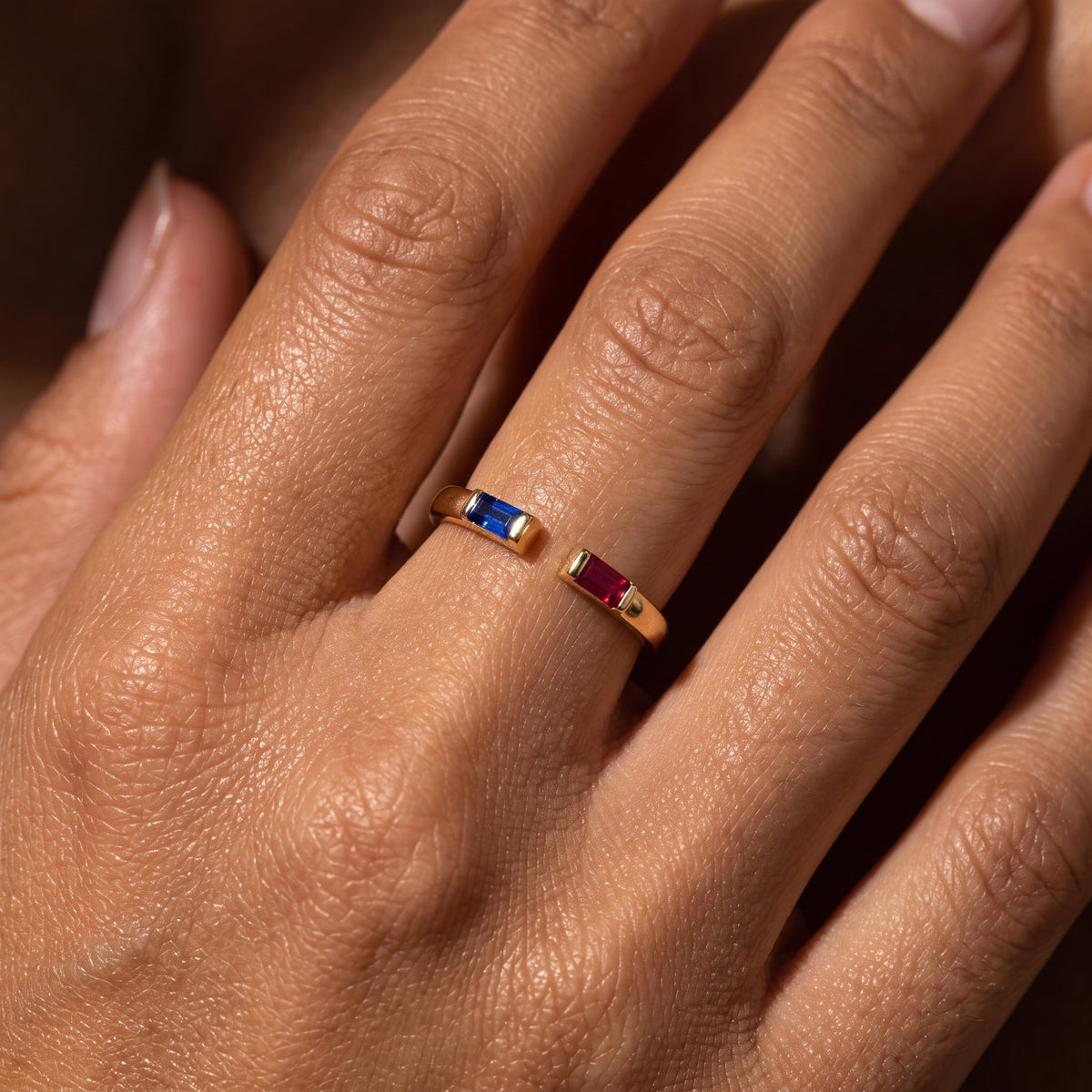 Adjustable BirthStone Ring "Ember"
