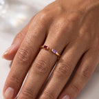 Adjustable BirthStone Ring "Ember"