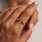 Adjustable BirthStone Ring "Ember"
