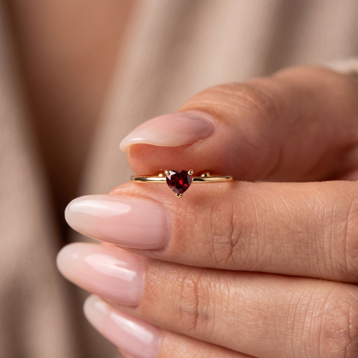 Adjustable BirthStone Ring "Aria"
