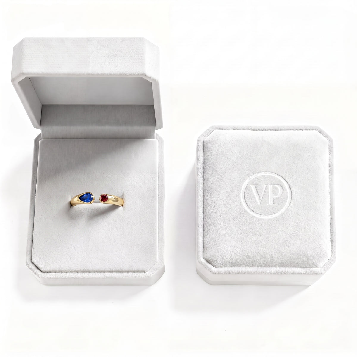 Adjustable BirthStone Ring "Iris"