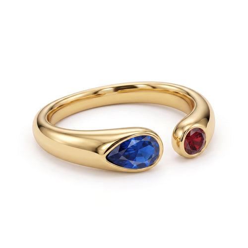 Adjustable BirthStone Ring "Iris"