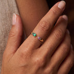 Adjustable BirthStone Ring "Iris"