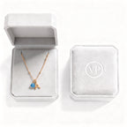 Initial Birthstone Necklace "Luna"