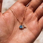 Initial Birthstone Necklace "Luna"