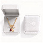 Initial Birthstone Necklace "Sage"