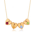 Initial Birthstone Necklace "Lila"