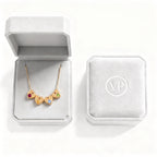 Initial Birthstone Necklace "Lila"