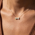 Initial Birthstone Necklace "Lila"