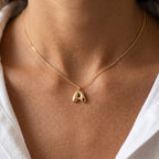 Initial Birthstone Necklace "Faye"