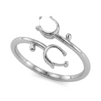 Adjustable BirthStone Ring "Tulip"
