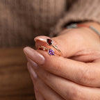 Adjustable BirthStone Ring "Tulip"