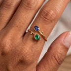 Adjustable BirthStone Ring "Tulip"