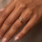Adjustable BirthStone Ring "Tulip"