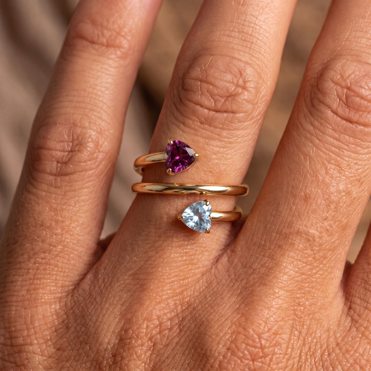 Adjustable BirthStone Ring "Seren"