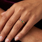 Adjustable BirthStone Ring "Iris"