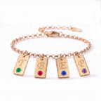 Initial Birthstone Bracelet "Nova"