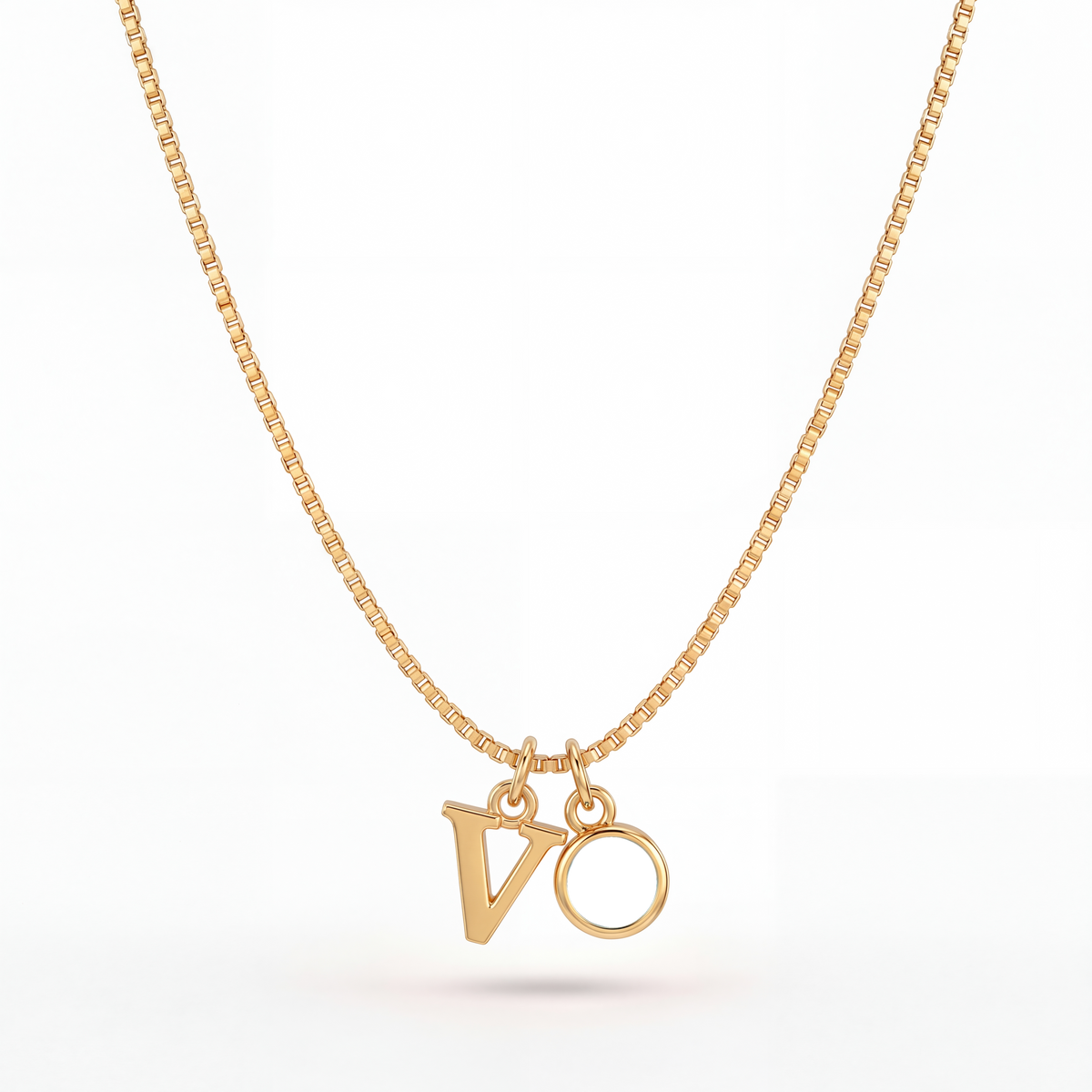 Initial Birthstone Necklace "Cora"