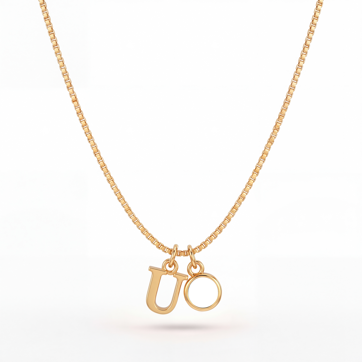 Initial Birthstone Necklace "Cora"
