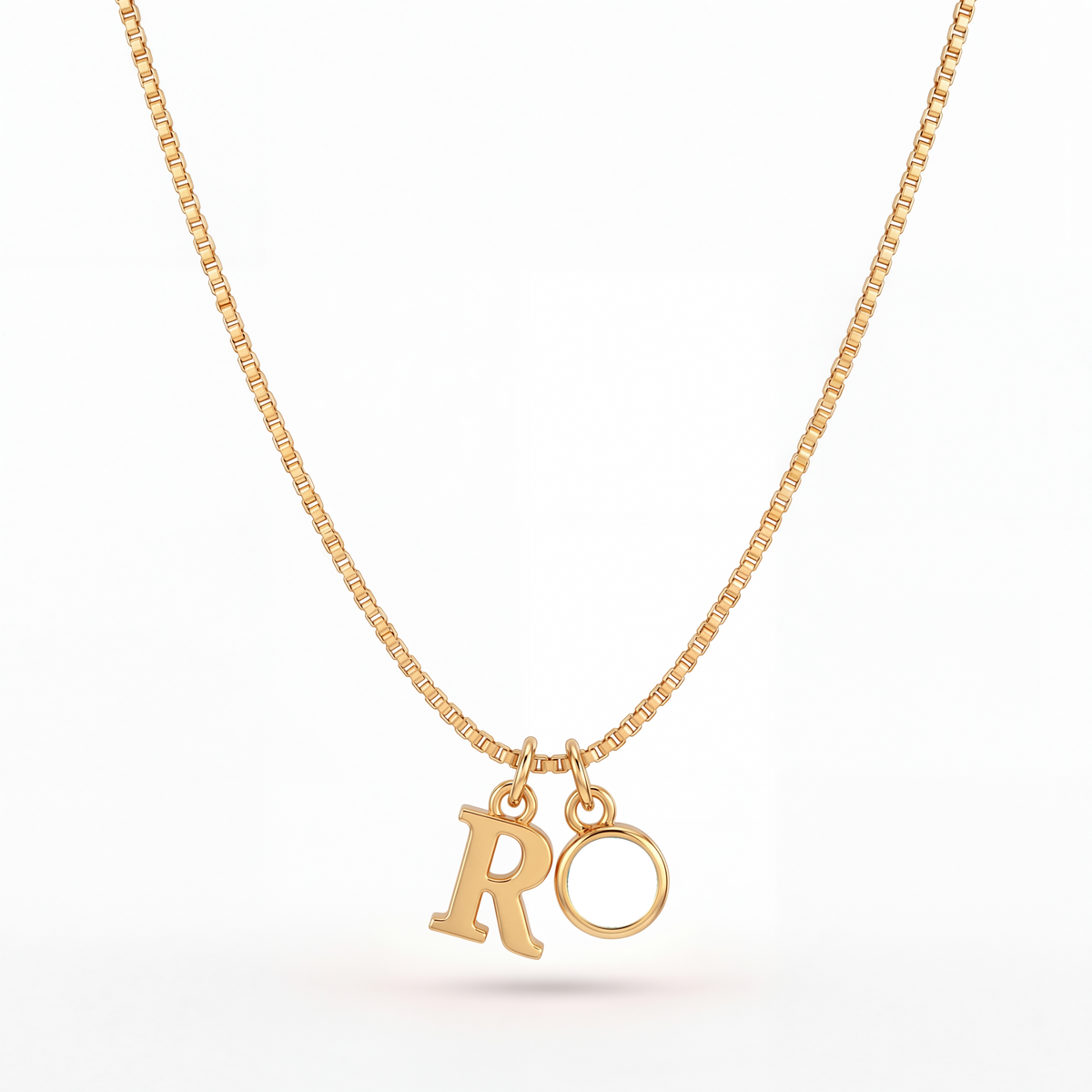 Initial Birthstone Necklace "Cora"
