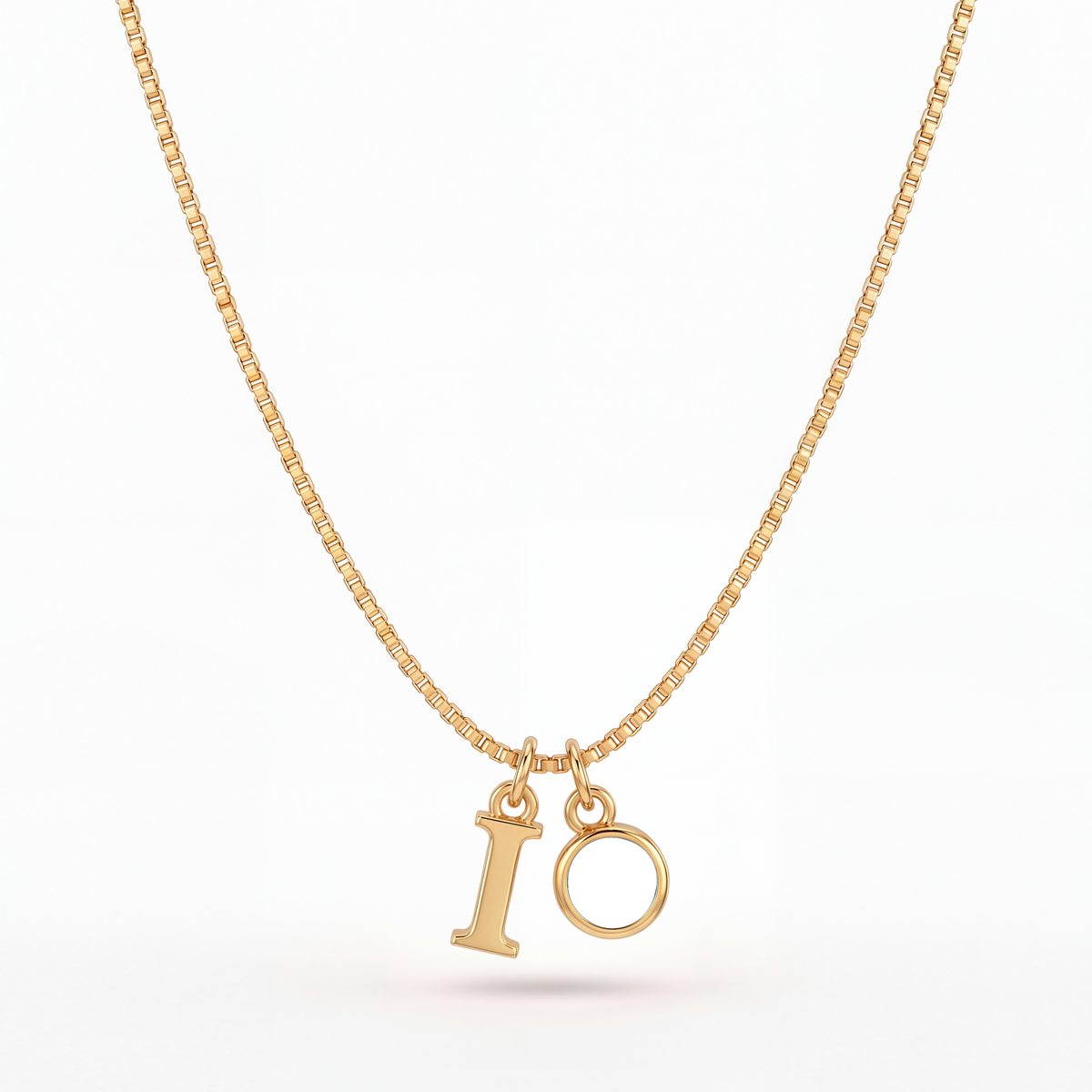 Initial Birthstone Necklace "Cora"