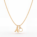 Initial Birthstone Necklace "Cora"