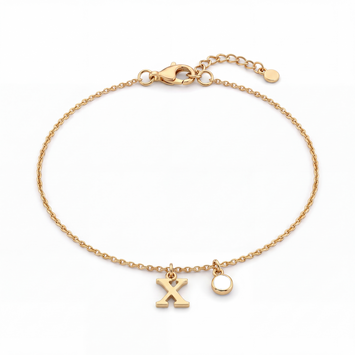 Initial Birthstone Bracelet "Eden"