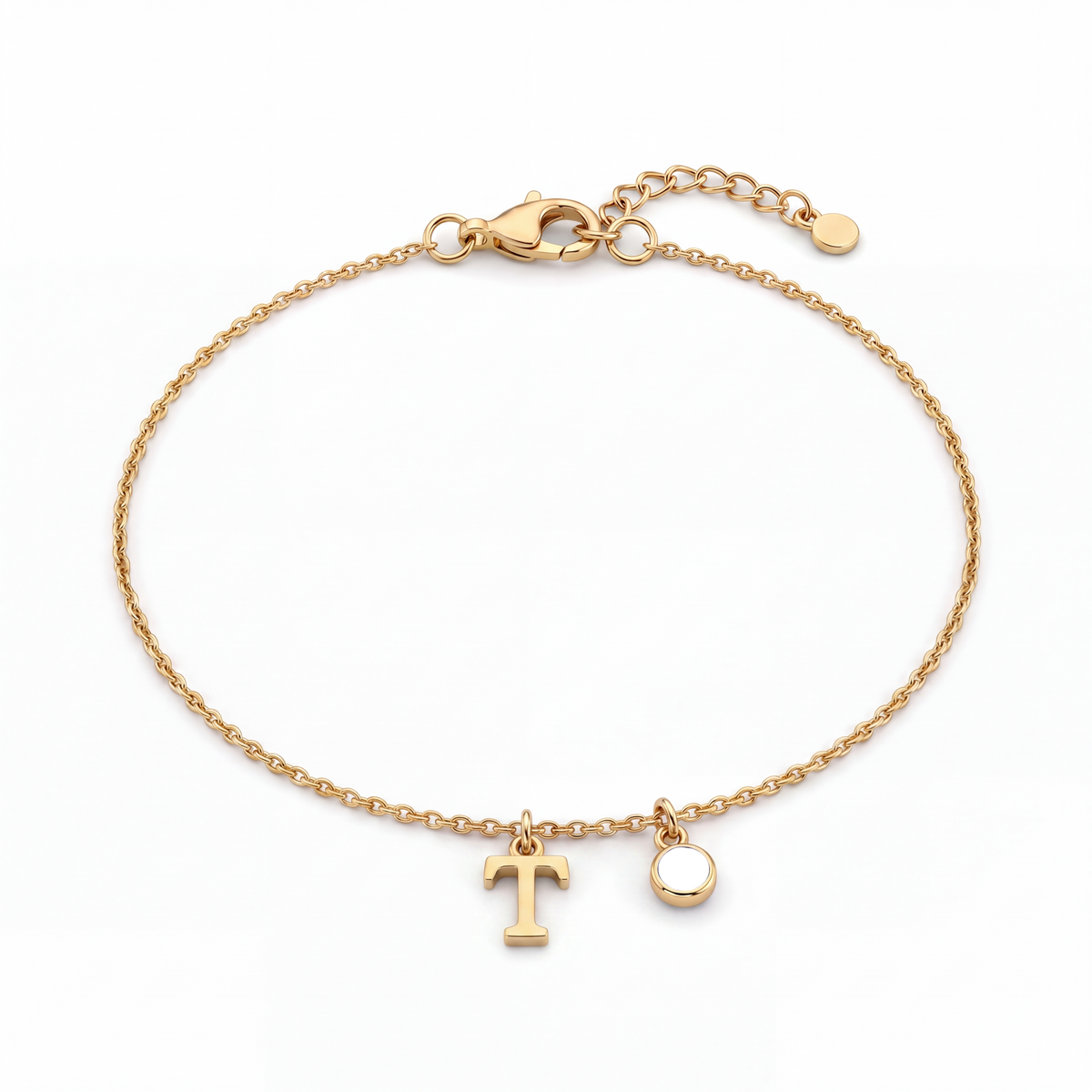 Initial Birthstone Bracelet "Eden"