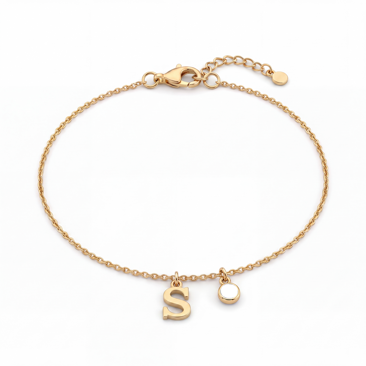 Initial Birthstone Bracelet "Eden"