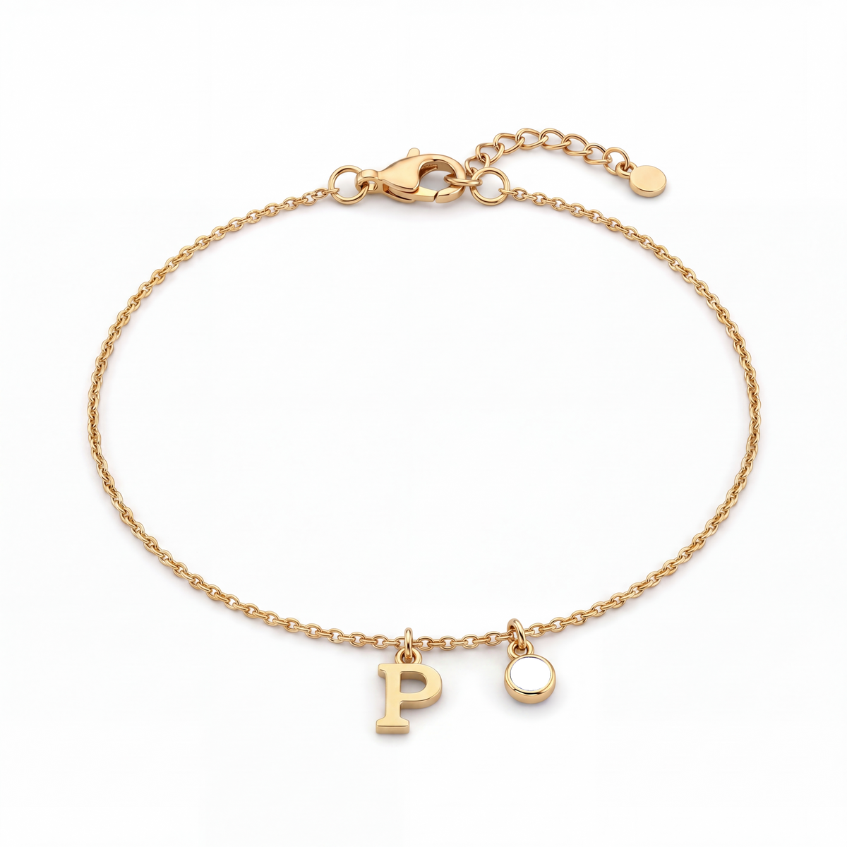 Initial Birthstone Bracelet "Eden"
