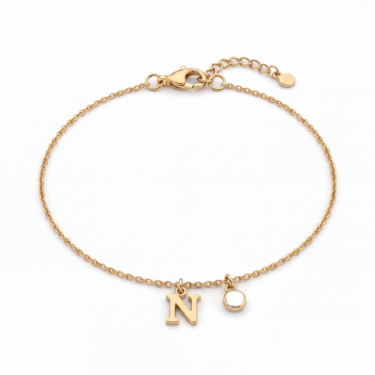 Initial Birthstone Bracelet "Eden"