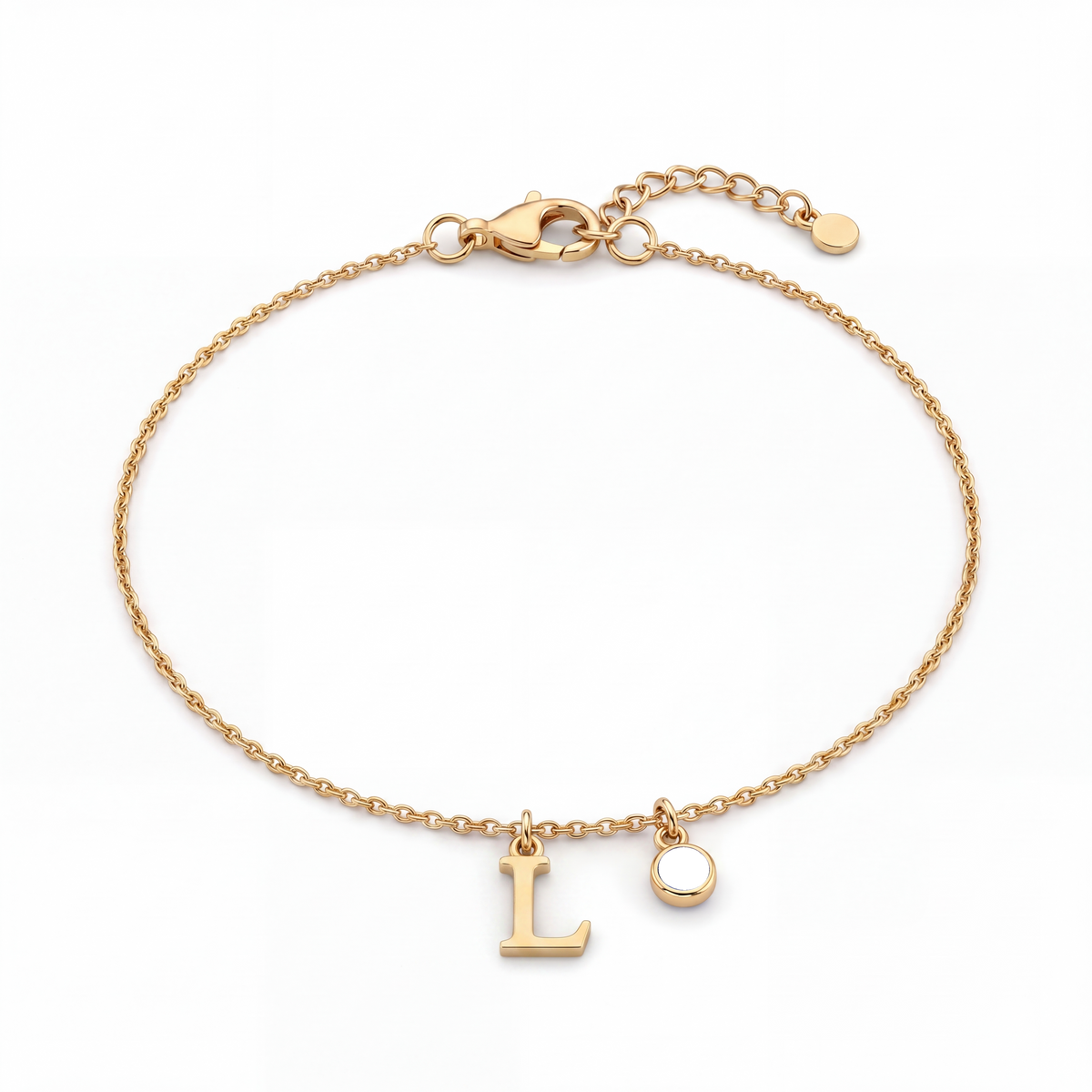 Initial Birthstone Bracelet "Eden"