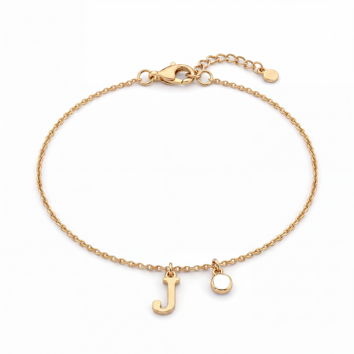 Initial Birthstone Bracelet "Eden"