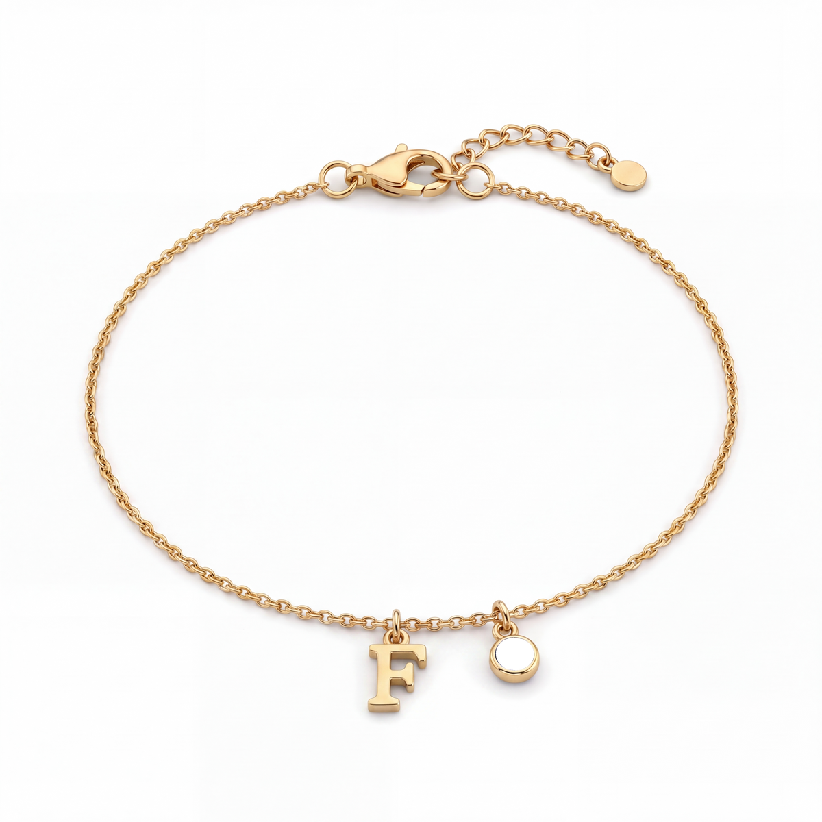 Initial Birthstone Bracelet "Eden"
