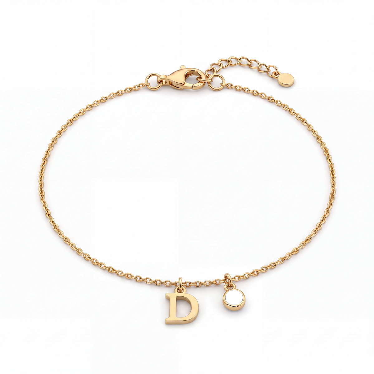 Initial Birthstone Bracelet "Eden"