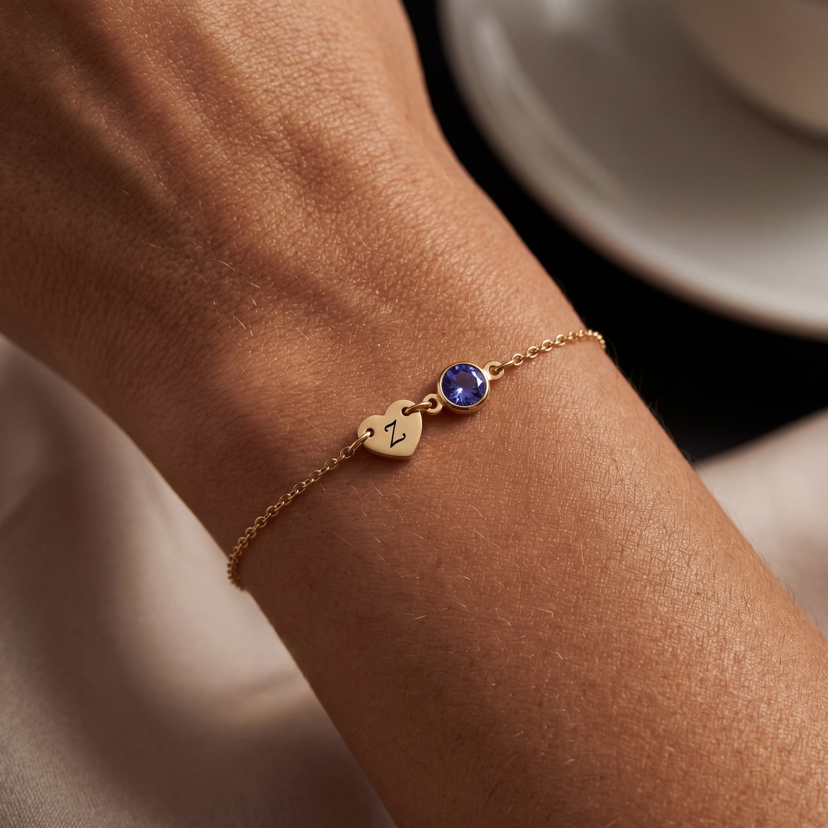 Initial BirthStone Bracelet "Mira"