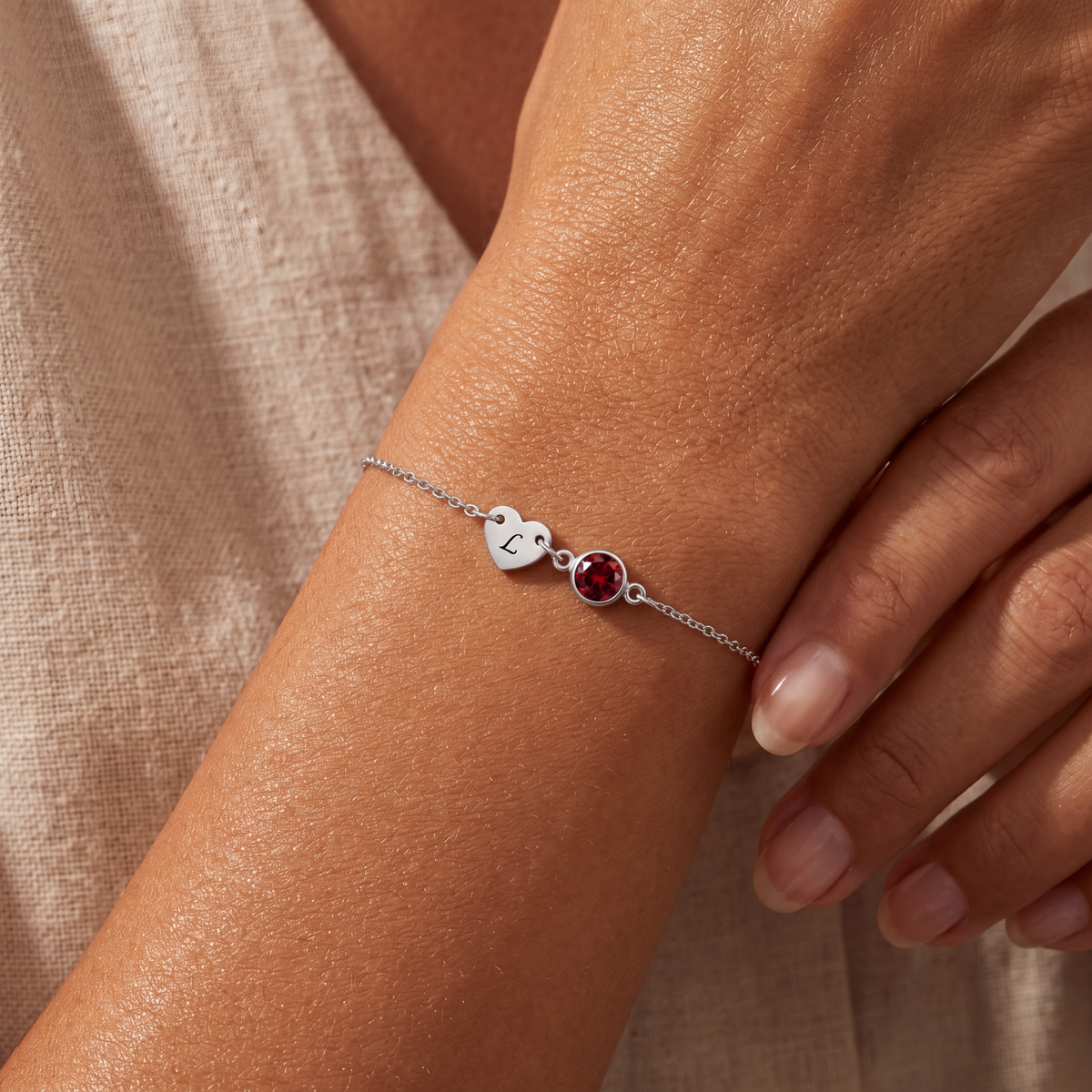 Initial BirthStone Bracelet "Mira"