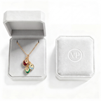 Initial Birthstone Necklace "Nova"